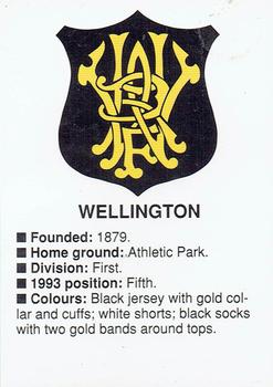 1994 The Evening Post Rugby Ladder Cards #NNO Wellington Front